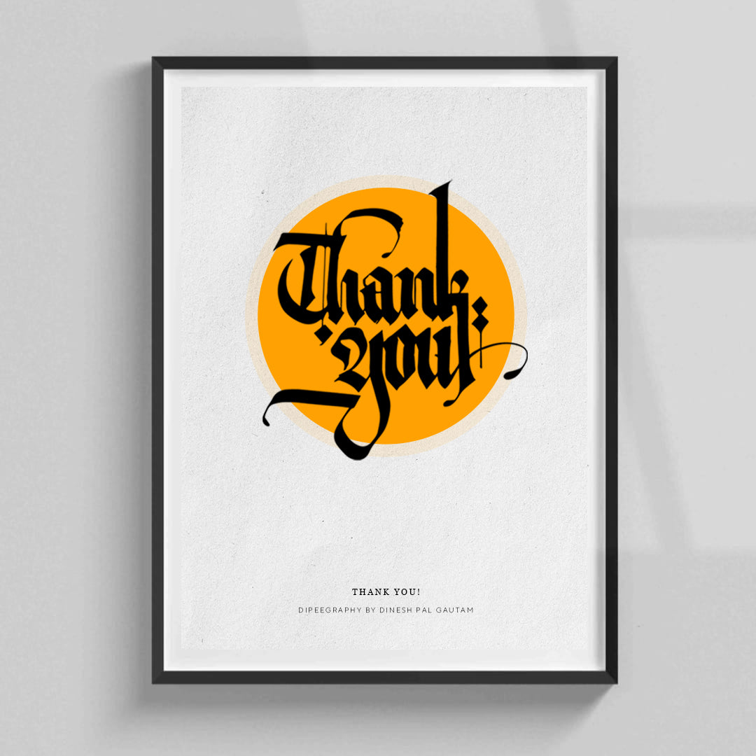 Thank you Poster - Inspiring for Wall hanging Office and Home (8 Inch x 12 Inch)